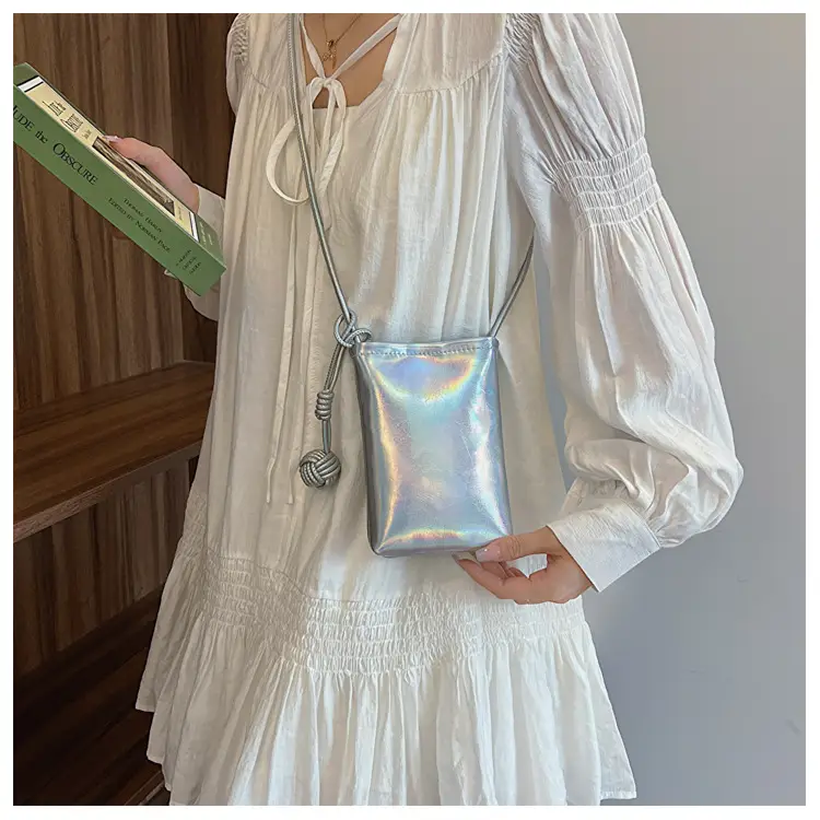 Silver Holographic Crossbody Phone Bag for Women — feature 16