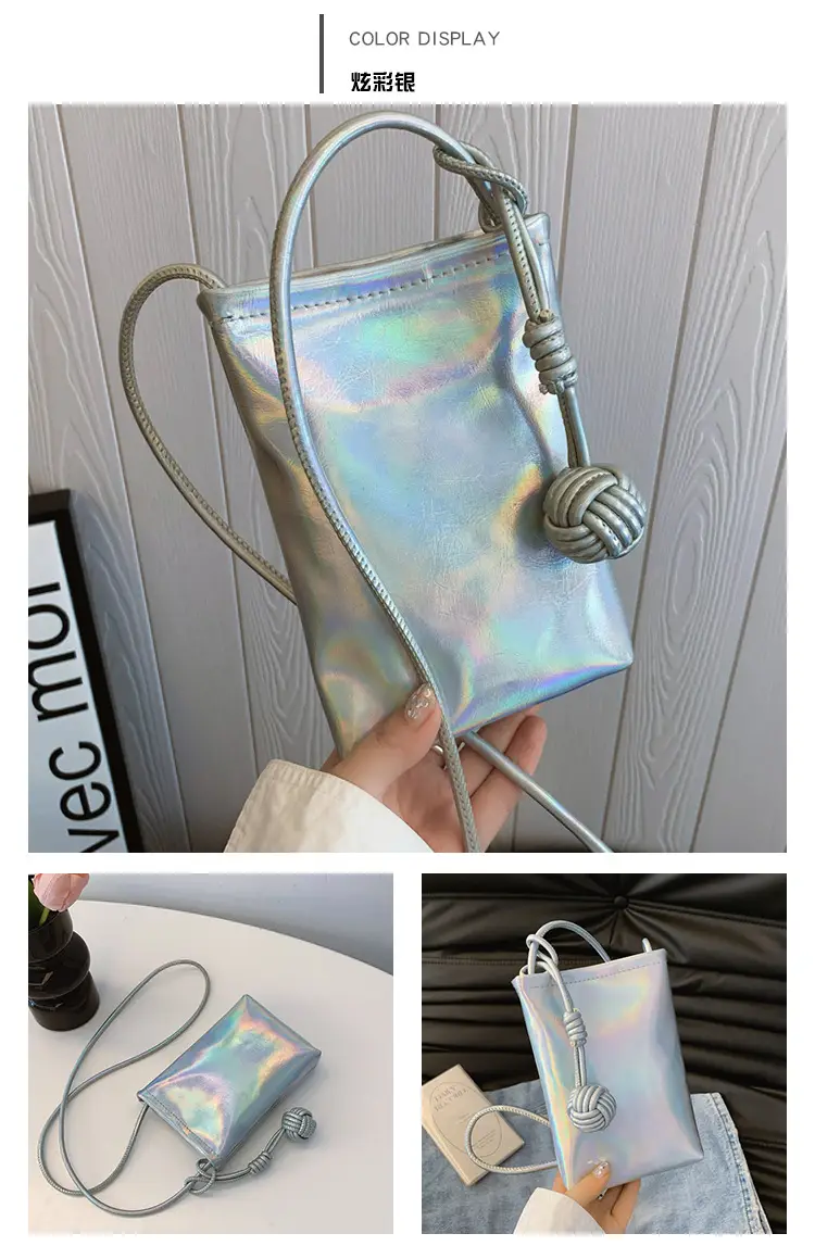 Silver Holographic Crossbody Phone Bag for Women — feature 18
