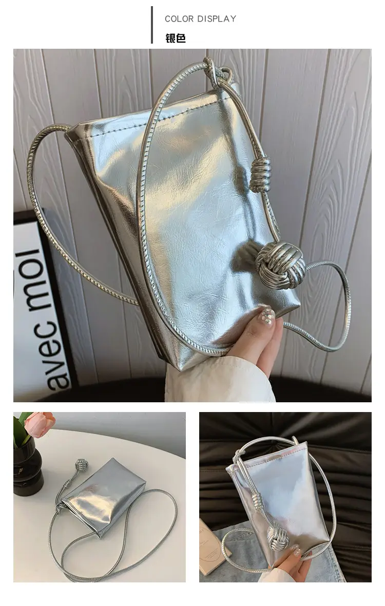 Silver Holographic Crossbody Phone Bag for Women — feature 19