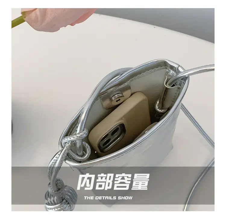 Silver Holographic Crossbody Phone Bag for Women — feature 7