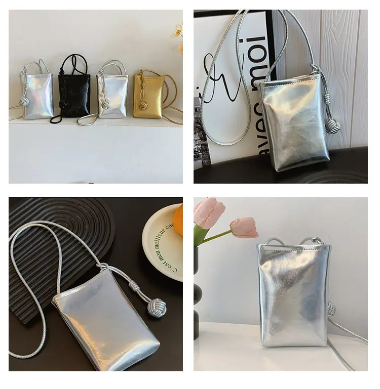 Silver Holographic Crossbody Phone Bag for Women — feature 8
