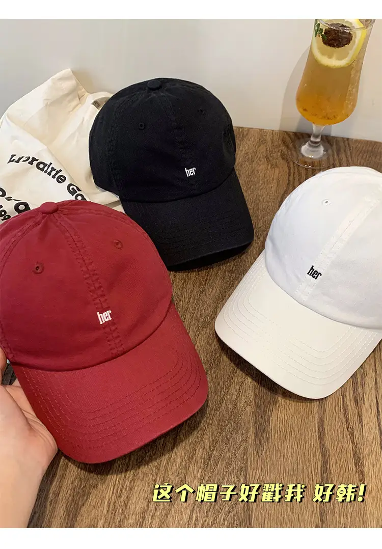 Red Korean-Style Baseball Cap for Women 2026 — feature 10