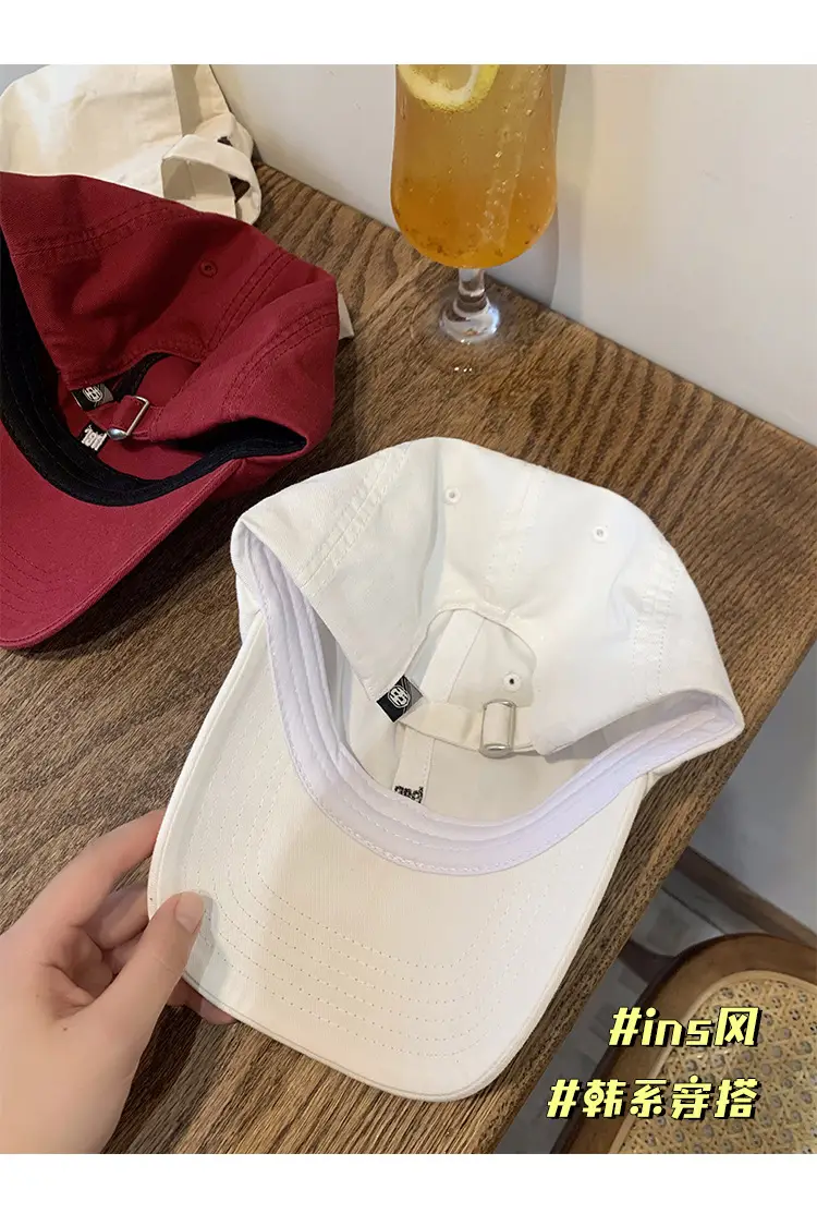 Red Korean-Style Baseball Cap for Women 2026 — feature 11
