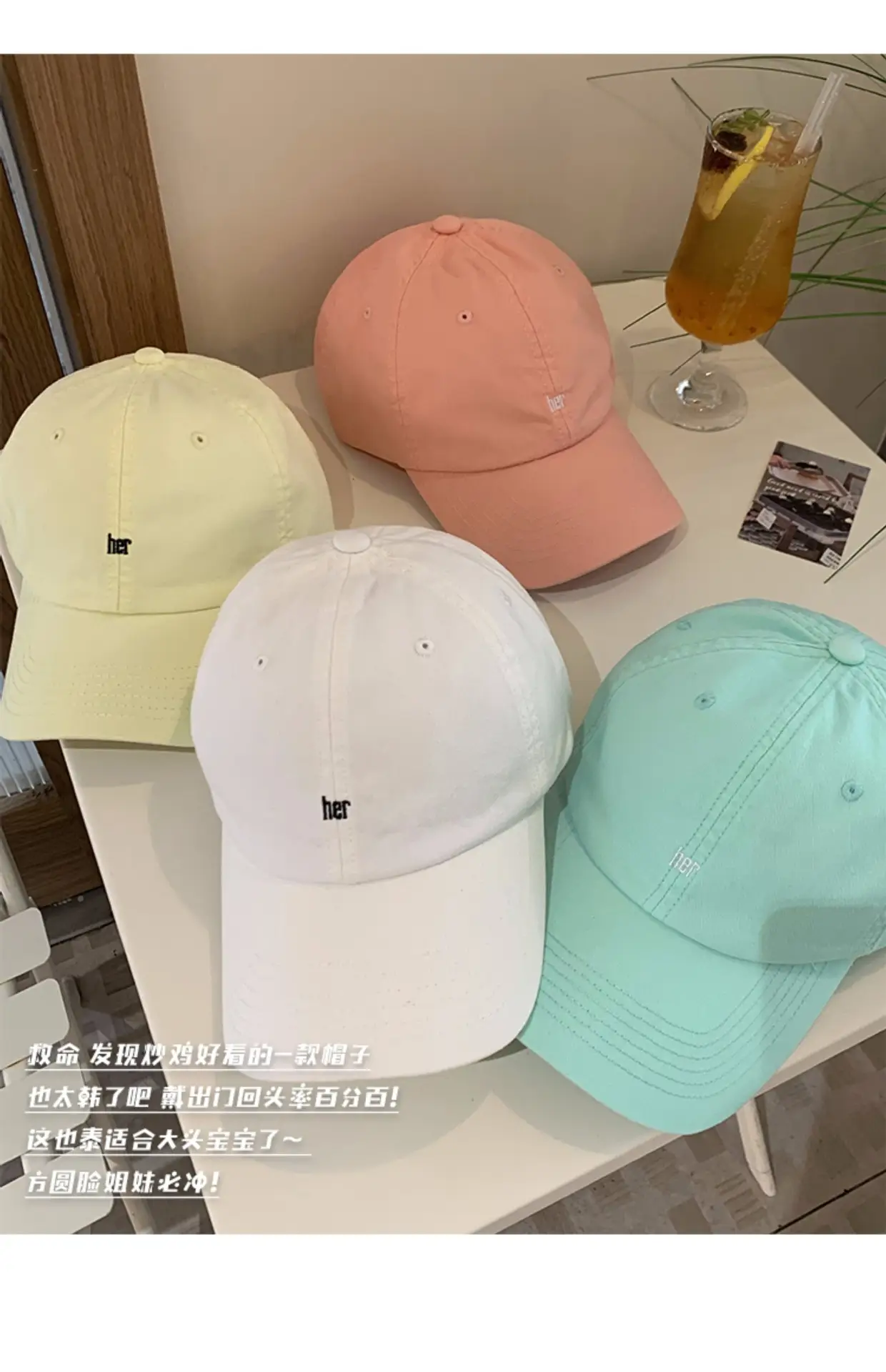 Red Korean-Style Baseball Cap for Women 2026 — feature 12