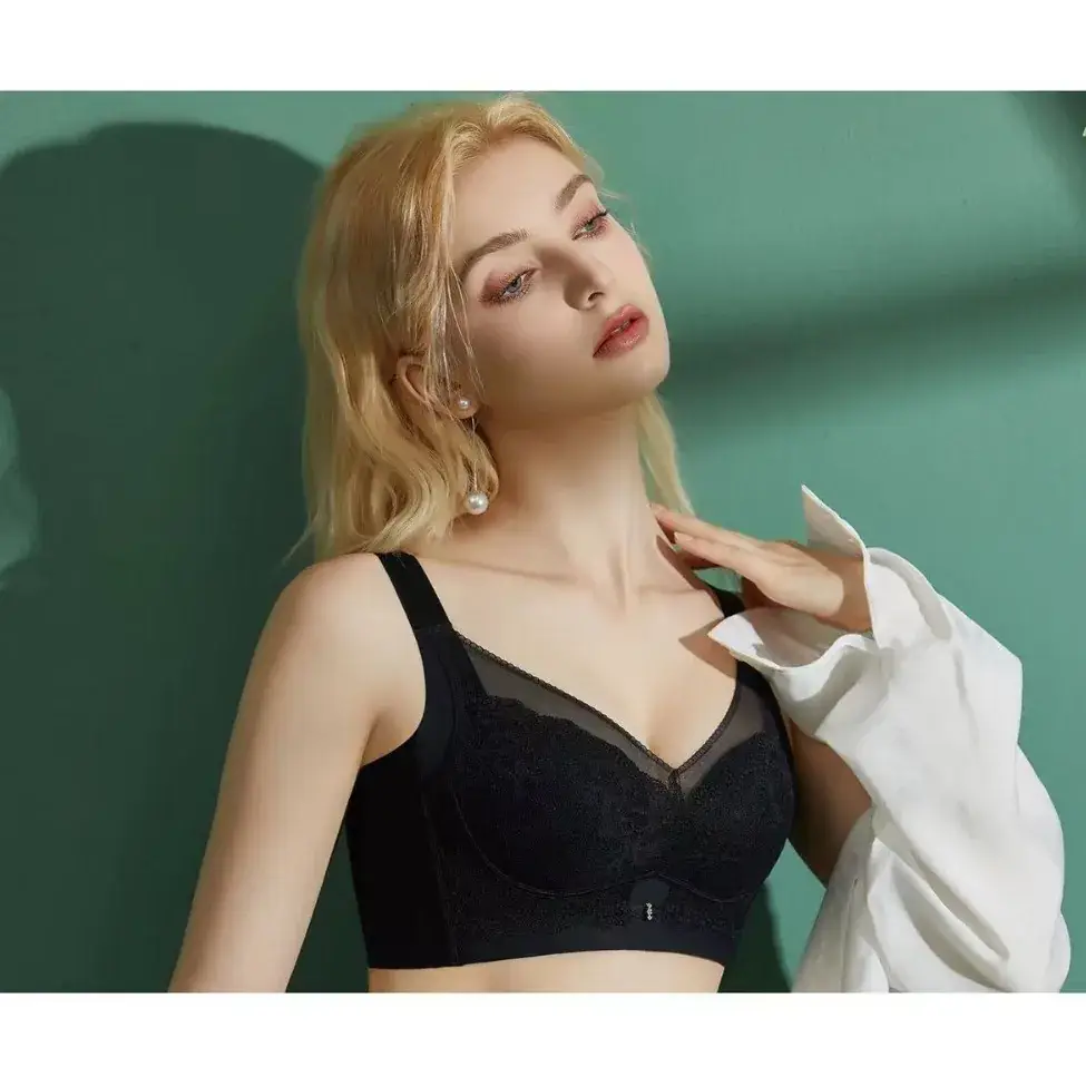 Black Lace Underwear with Adjustable Lift & Wide Straps - Image 7