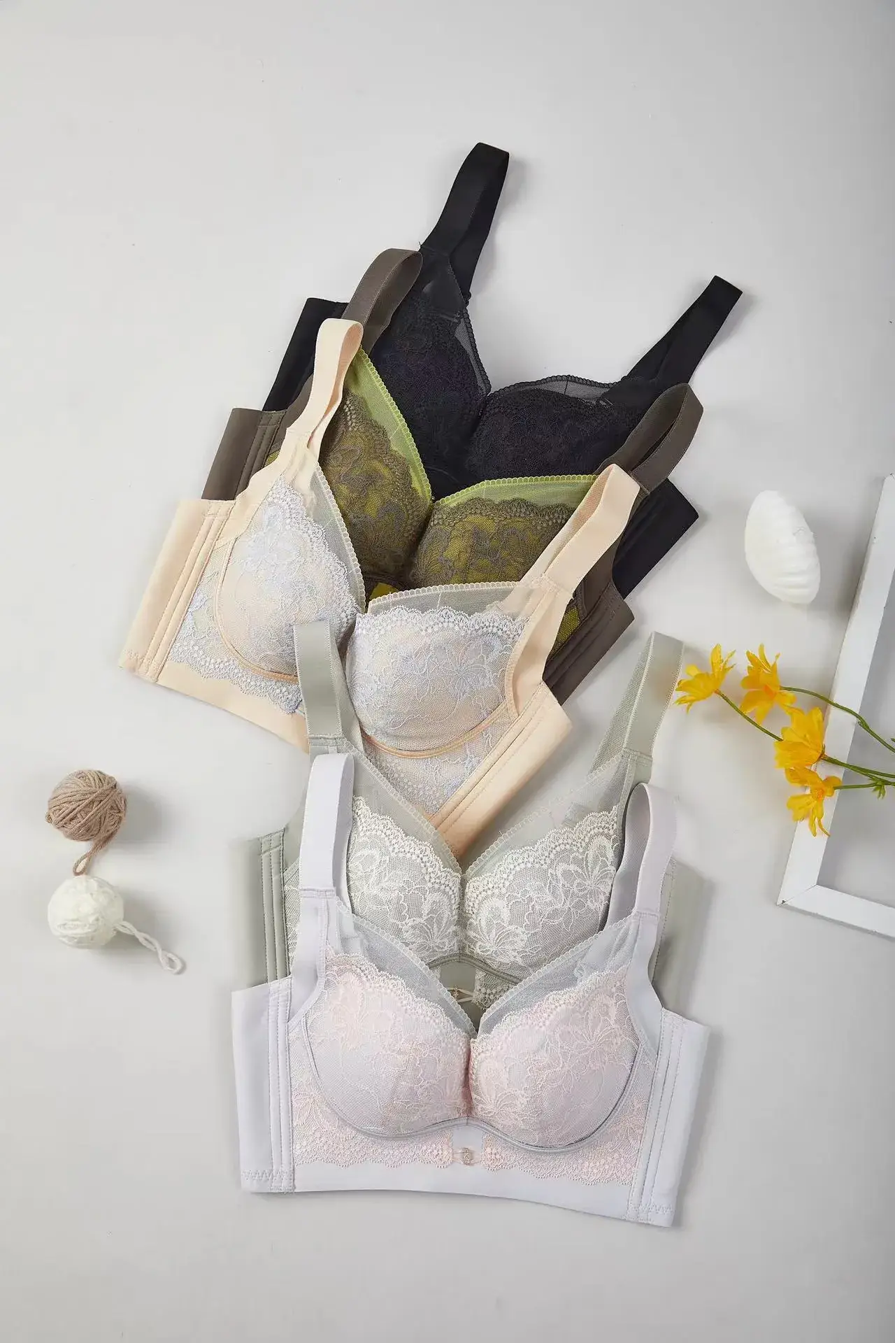 Black Lace Underwear with Adjustable Lift & Wide Straps — feature 7