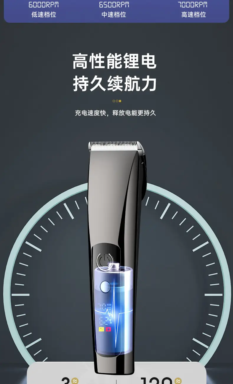 Cross-Border Electric Hair Clipper with Digital Display — feature 10