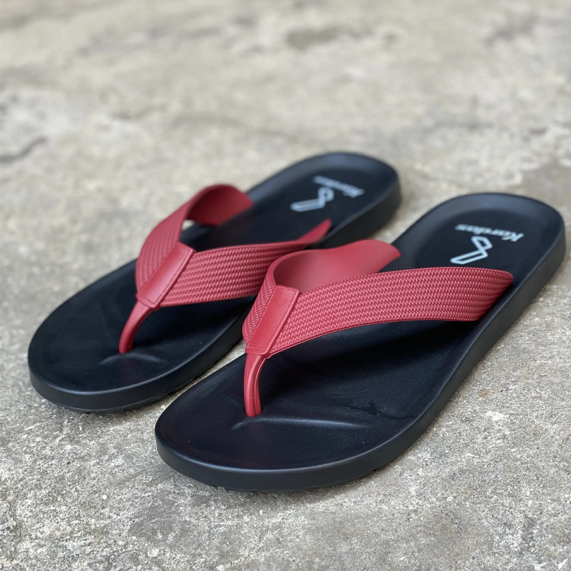 Thailand Imported KARDAS Rubber Flip-Flops Black - Image 3