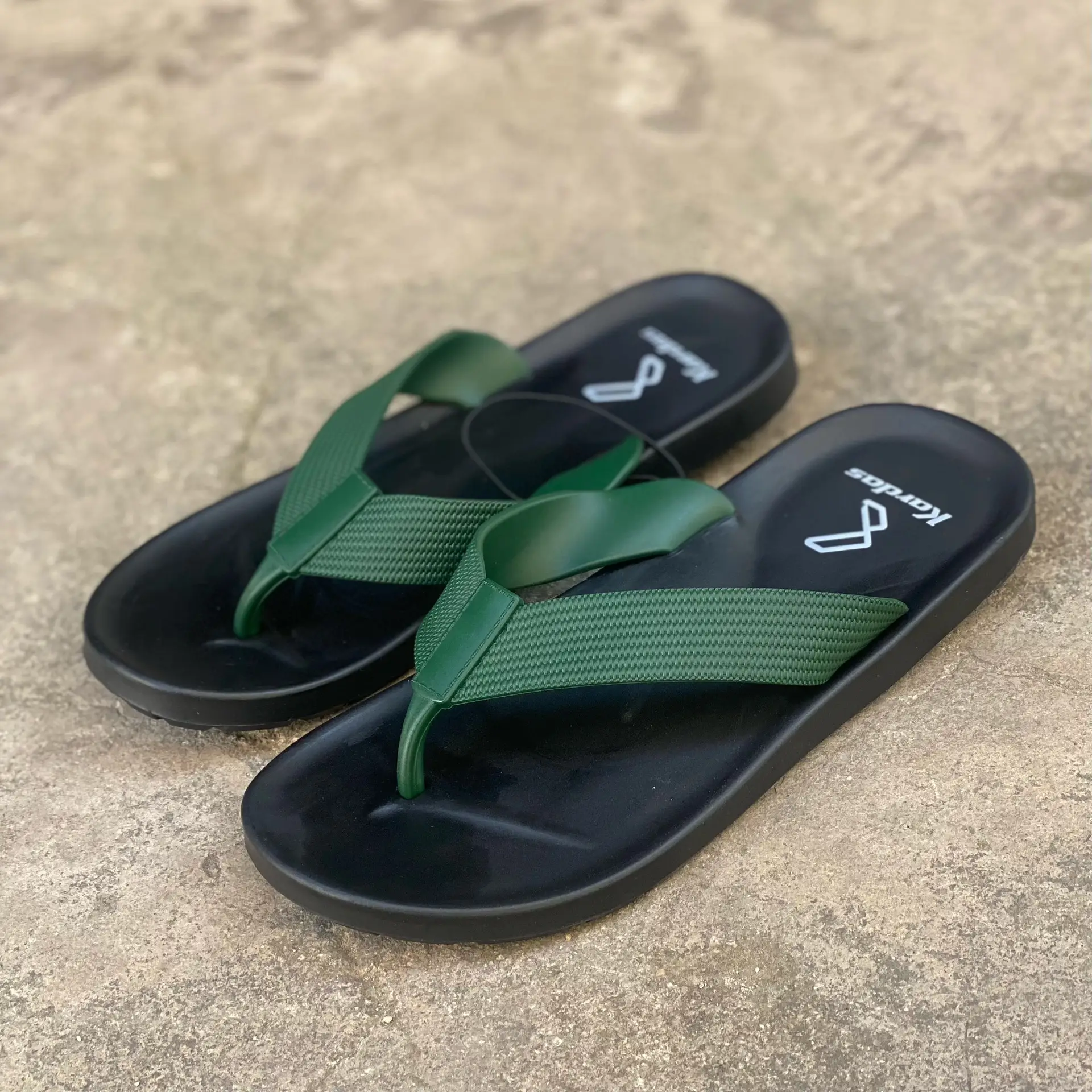 Thailand Imported KARDAS Rubber Flip-Flops Black - Image 2