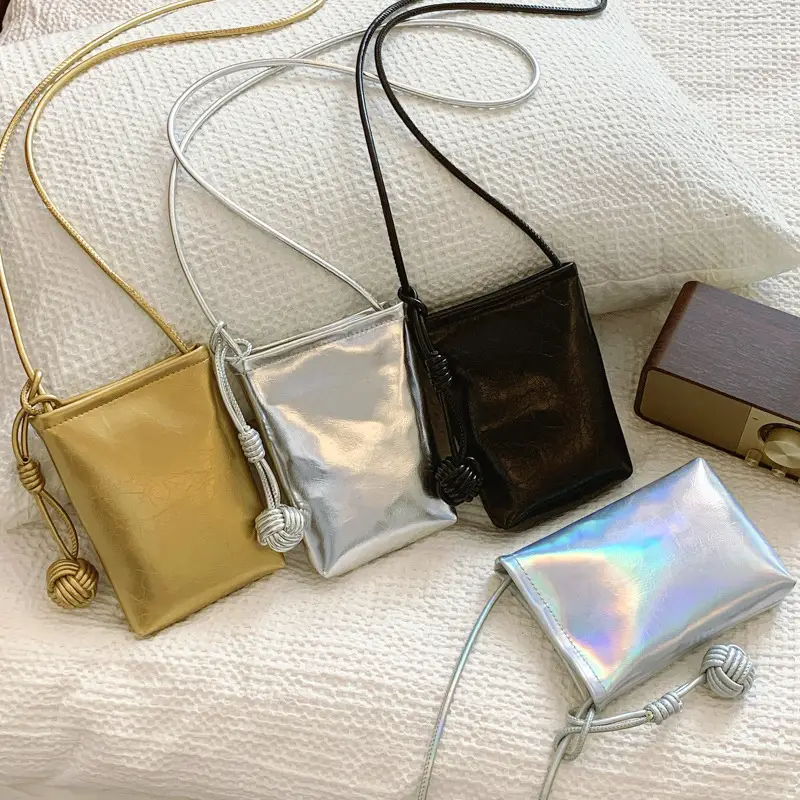 Women's Holographic Shoulder Crossbody Bag with Tassel - Image 5