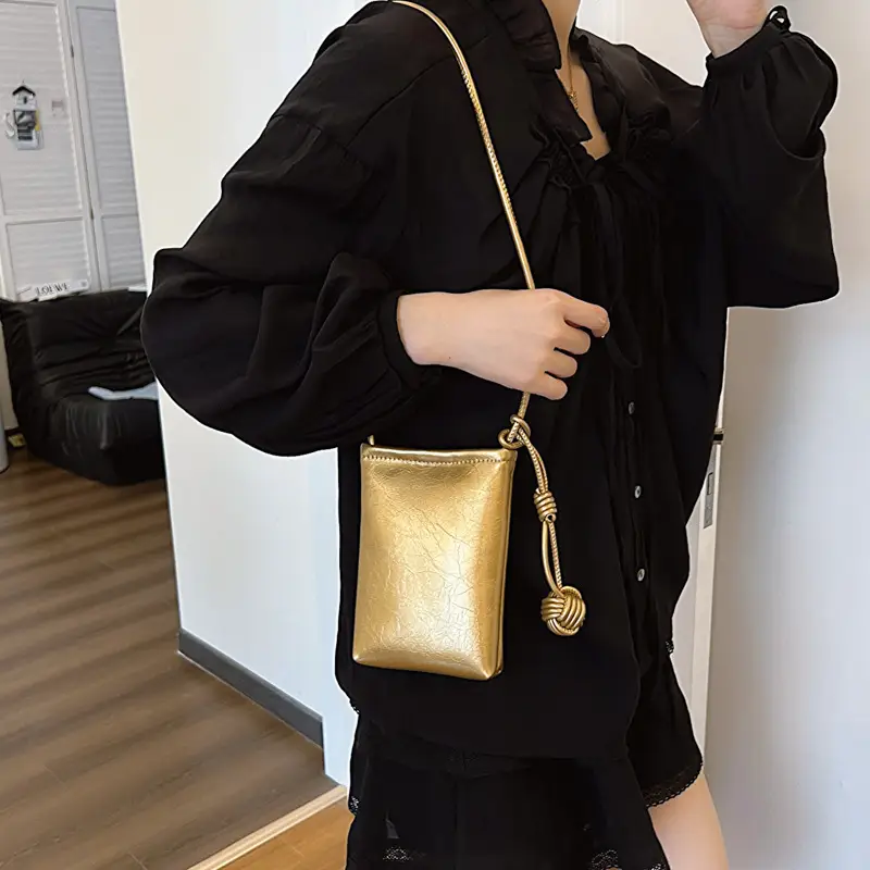 Women's Holographic Shoulder Crossbody Bag with Tassel - Image 6