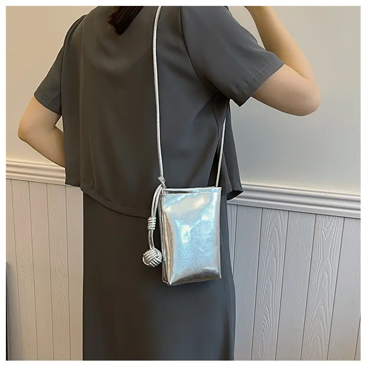 Women's Holographic Shoulder Crossbody Bag with Tassel — feature 12