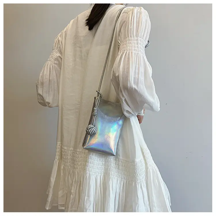 Women's Holographic Shoulder Crossbody Bag with Tassel — feature 16