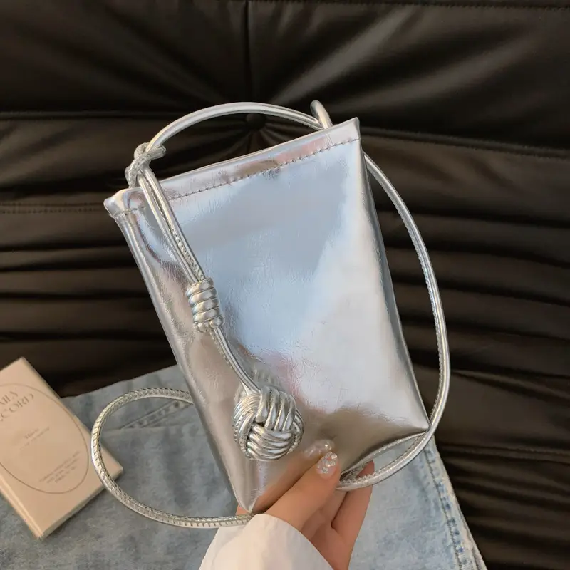 Women's Holographic Shoulder Crossbody Bag with Tassel - Image 2