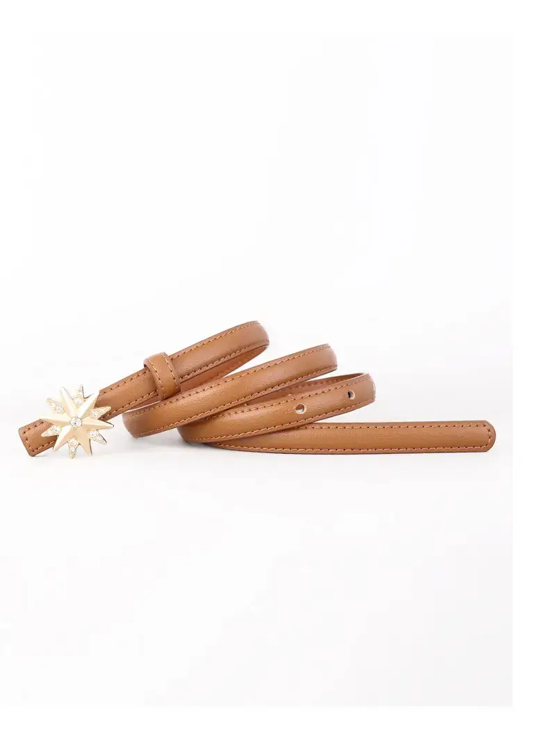 2025 Decorative Star Belt for Women Brown Black — feature 28