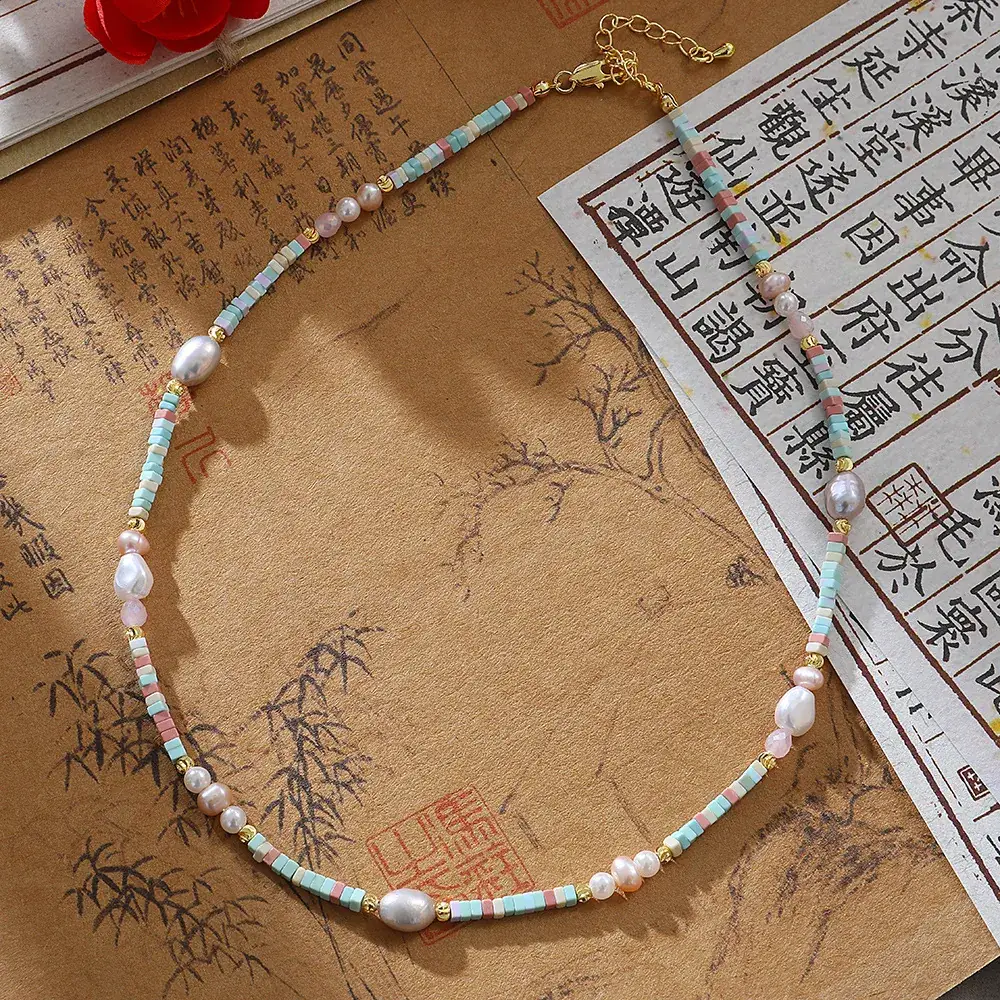Cross-Border Colorful Pearl Clavicle Necklace - Image 5
