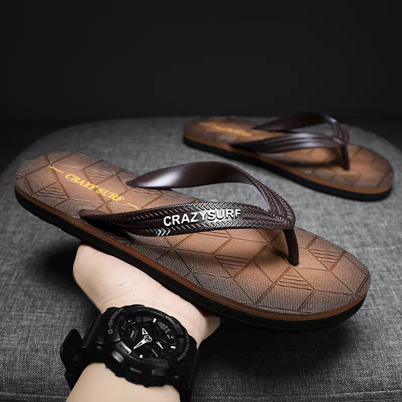 Flip-flops Men's Summer Outer Wear Sports and Leisure Slippers Men's Outdoor Non-slip Wear-resistant Flip-flops Vietnamese Beach Shoes