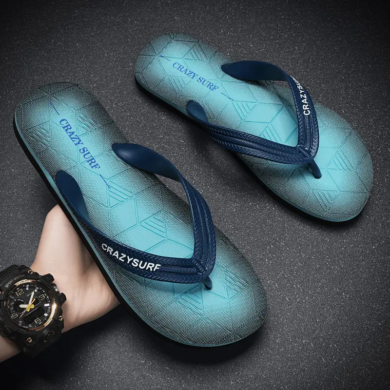 Flip-flops Men's Summer Outer Wear Sports and Leisure Slippers Men's Outdoor Non-slip Wear-resistant Flip-flops Vietnamese Beach Shoes