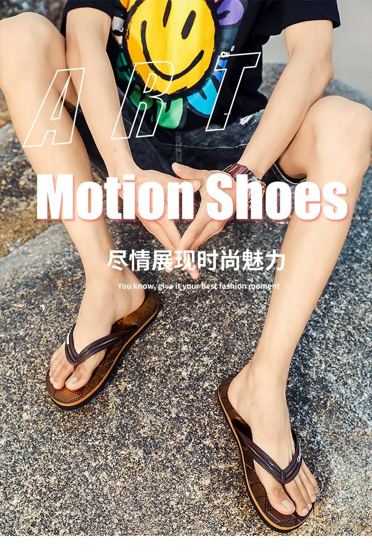 Flip-flops Men's Summer Outer Wear Sports and Leisure Slippers Men's Outdoor Non-slip Wear-resistant Flip-flops Vietnamese Beach Shoes — feature 1