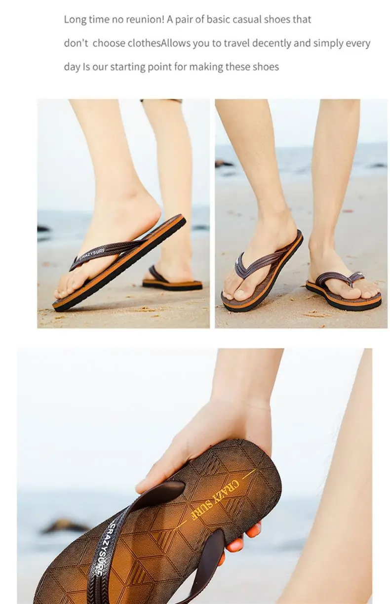 Flip-flops Men's Summer Outer Wear Sports and Leisure Slippers Men's Outdoor Non-slip Wear-resistant Flip-flops Vietnamese Beach Shoes — feature 22