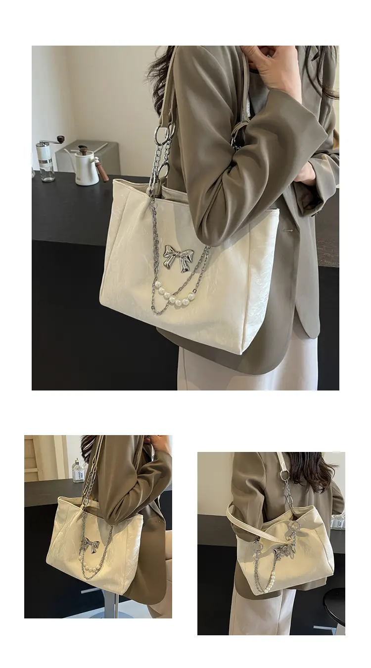 Brown Leather Chain Tote Bag for Women 2024 — feature 11