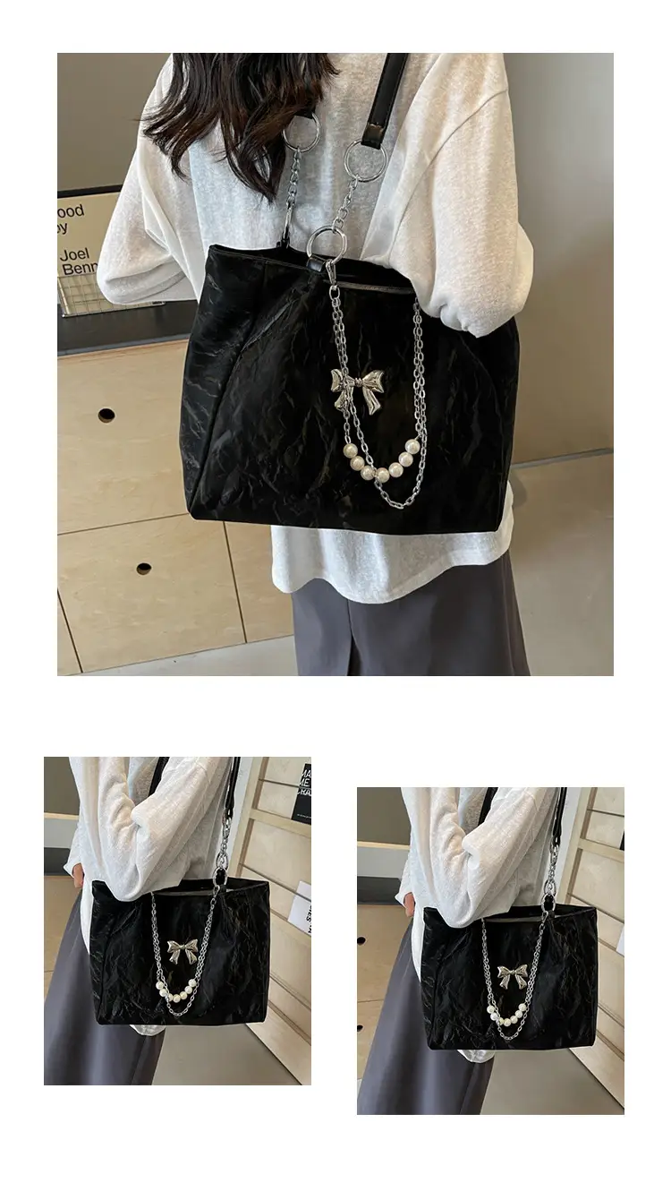Brown Leather Chain Tote Bag for Women 2024 — feature 13