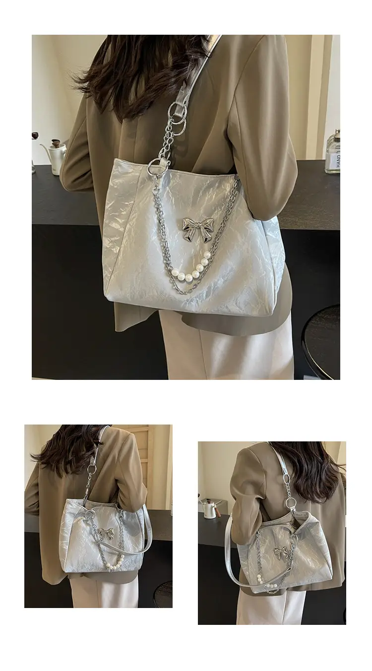 Brown Leather Chain Tote Bag for Women 2024 — feature 14