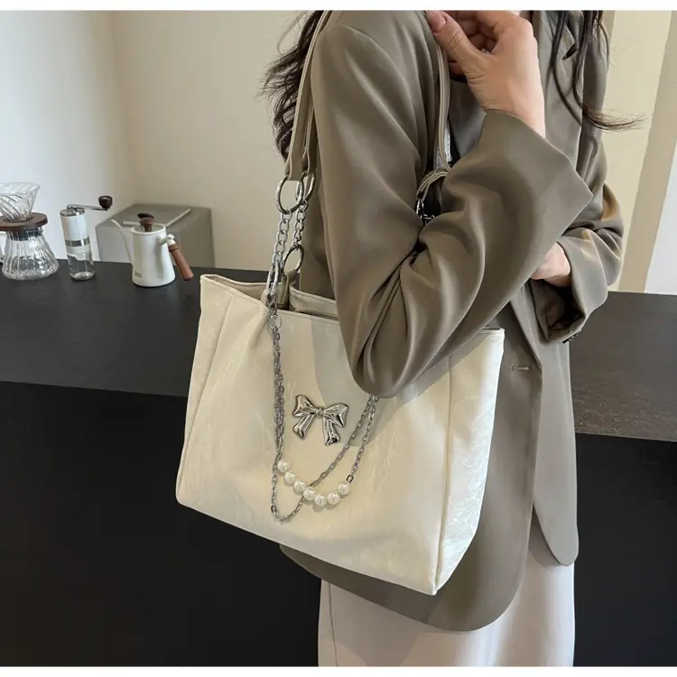 Brown Leather Chain Tote Bag for Women 2024 — feature 16
