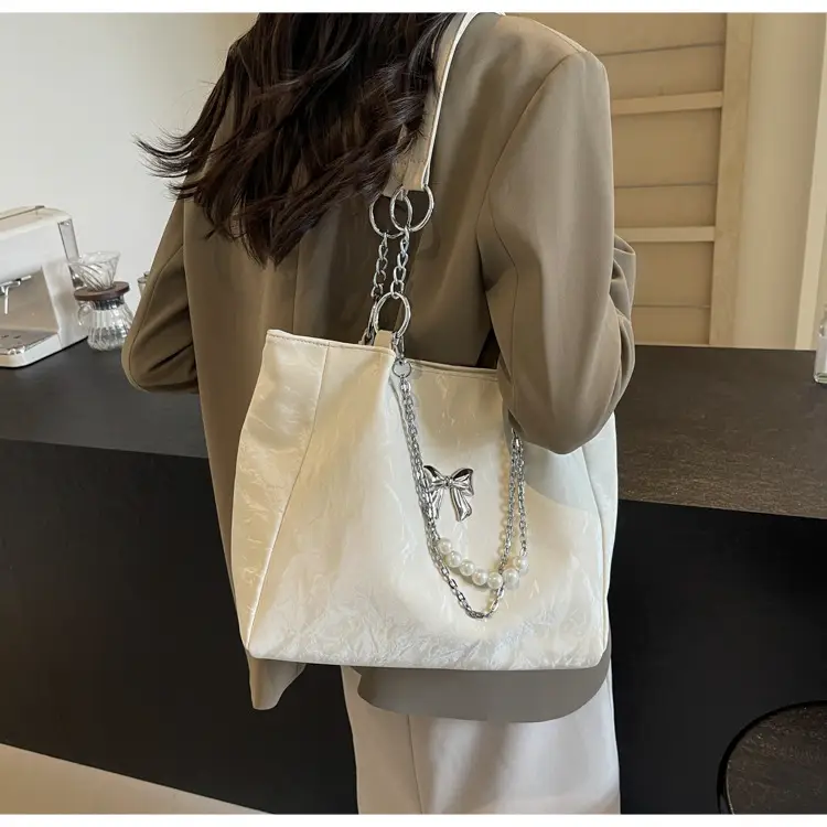 Brown Leather Chain Tote Bag for Women 2024 — feature 17