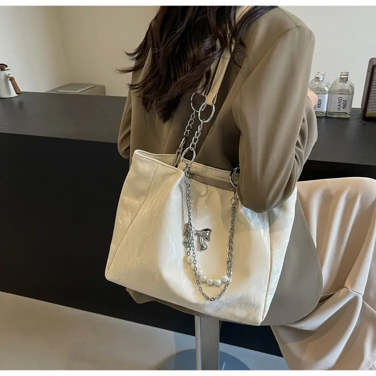 Brown Leather Chain Tote Bag for Women 2024 — feature 18