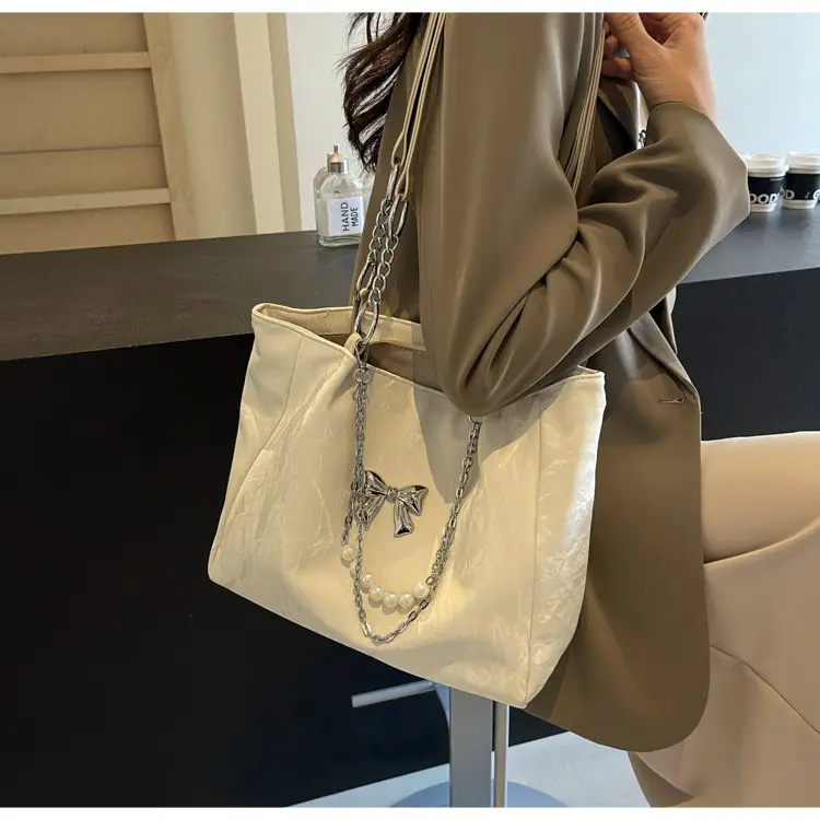 Brown Leather Chain Tote Bag for Women 2024 — feature 19