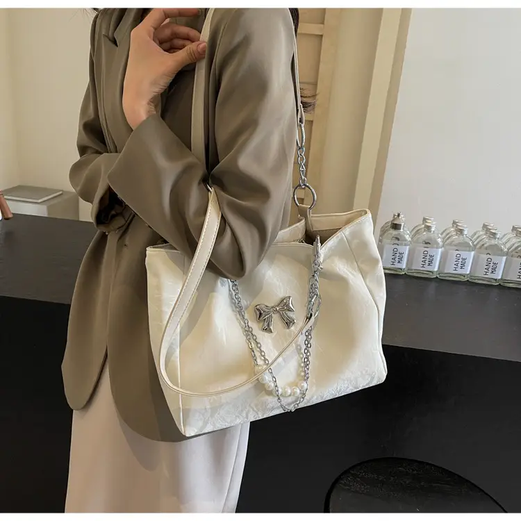 Brown Leather Chain Tote Bag for Women 2024 — feature 21