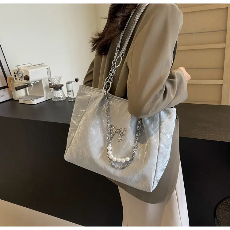 Brown Leather Chain Tote Bag for Women 2024 — feature 26