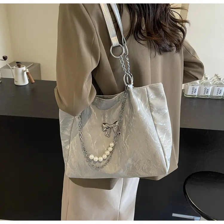 Brown Leather Chain Tote Bag for Women 2024 — feature 30