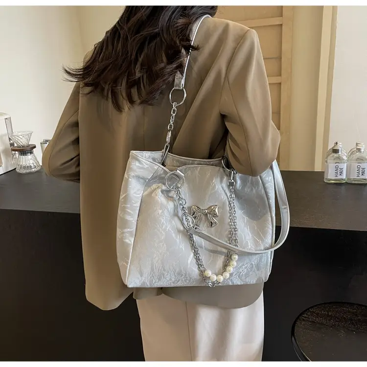 Brown Leather Chain Tote Bag for Women 2024 — feature 32