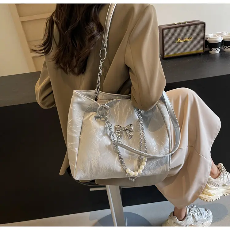 Brown Leather Chain Tote Bag for Women 2024 — feature 33