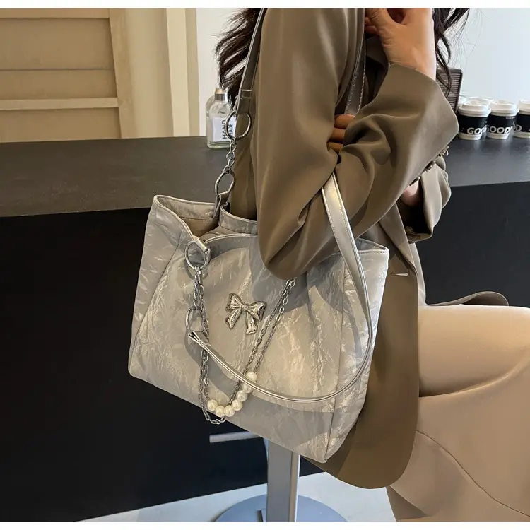 Brown Leather Chain Tote Bag for Women 2024 — feature 34