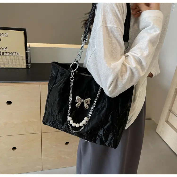 Brown Leather Chain Tote Bag for Women 2024 — feature 36