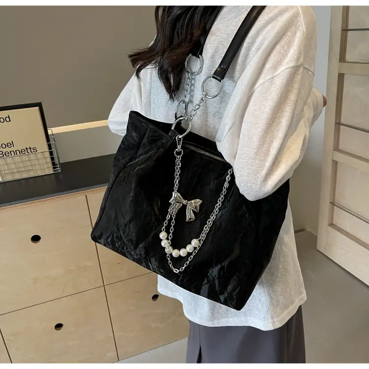 Brown Leather Chain Tote Bag for Women 2024 — feature 37