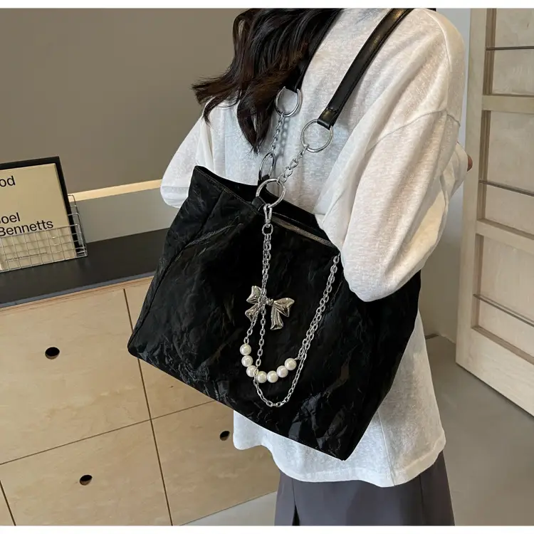 Brown Leather Chain Tote Bag for Women 2024 — feature 38