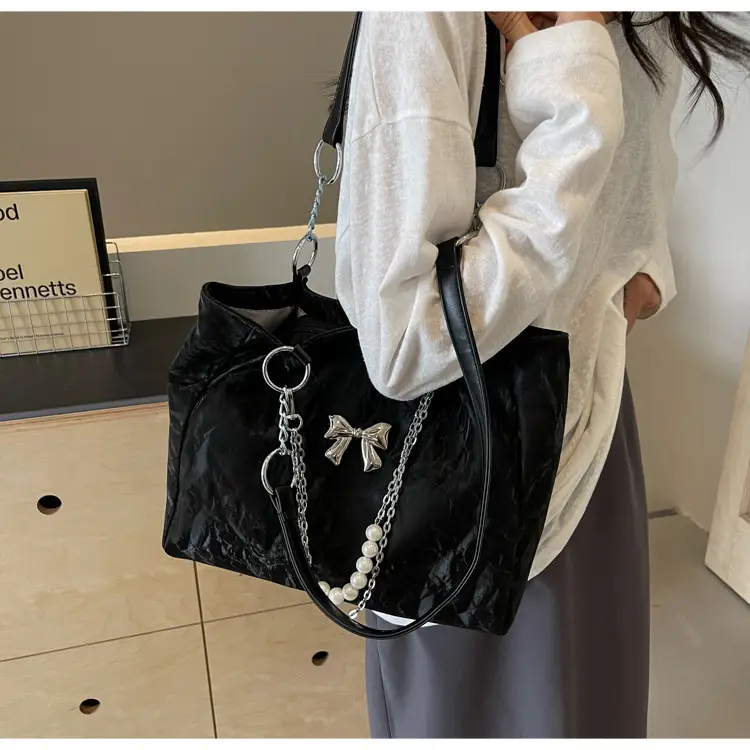 Brown Leather Chain Tote Bag for Women 2024 — feature 40