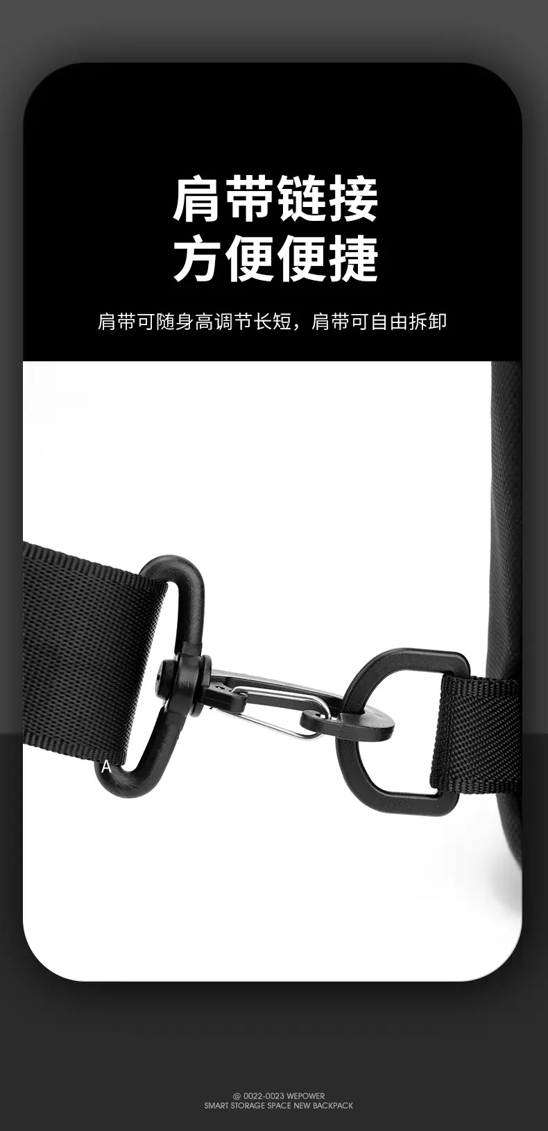 Men's Grey Nylon Crossbody Bag Lightweight Messenger — feature 14
