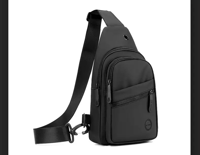 Men's Grey Nylon Crossbody Bag Lightweight Messenger — feature 25