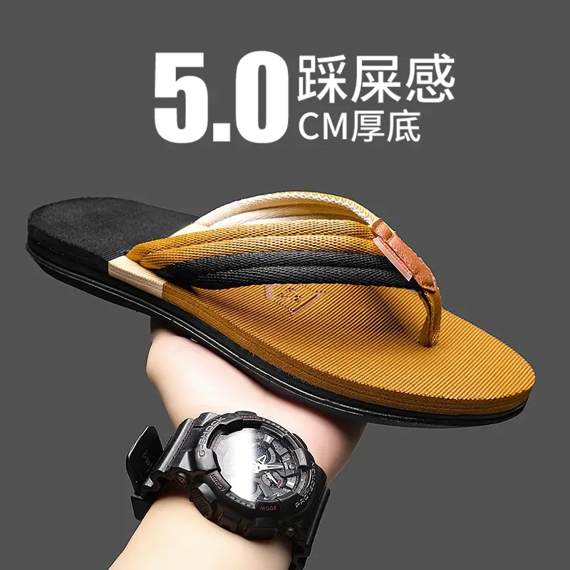 Flip-flops for Men 2024 New Summer Non-slip Soft Bottom Soft Sole Flip-flops Sandals Outdoor Leisure Cantonese Sandals - Image 10