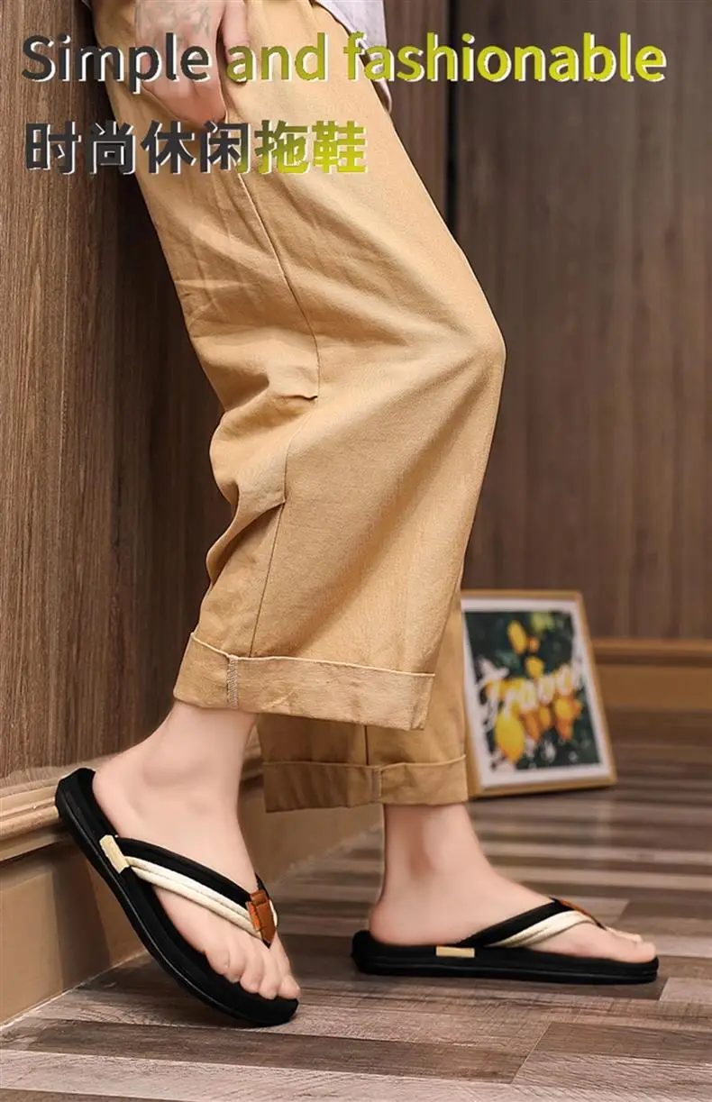 Flip-flops for Men 2024 New Summer Non-slip Soft Bottom Soft Sole Flip-flops Sandals Outdoor Leisure Cantonese Sandals — feature 1