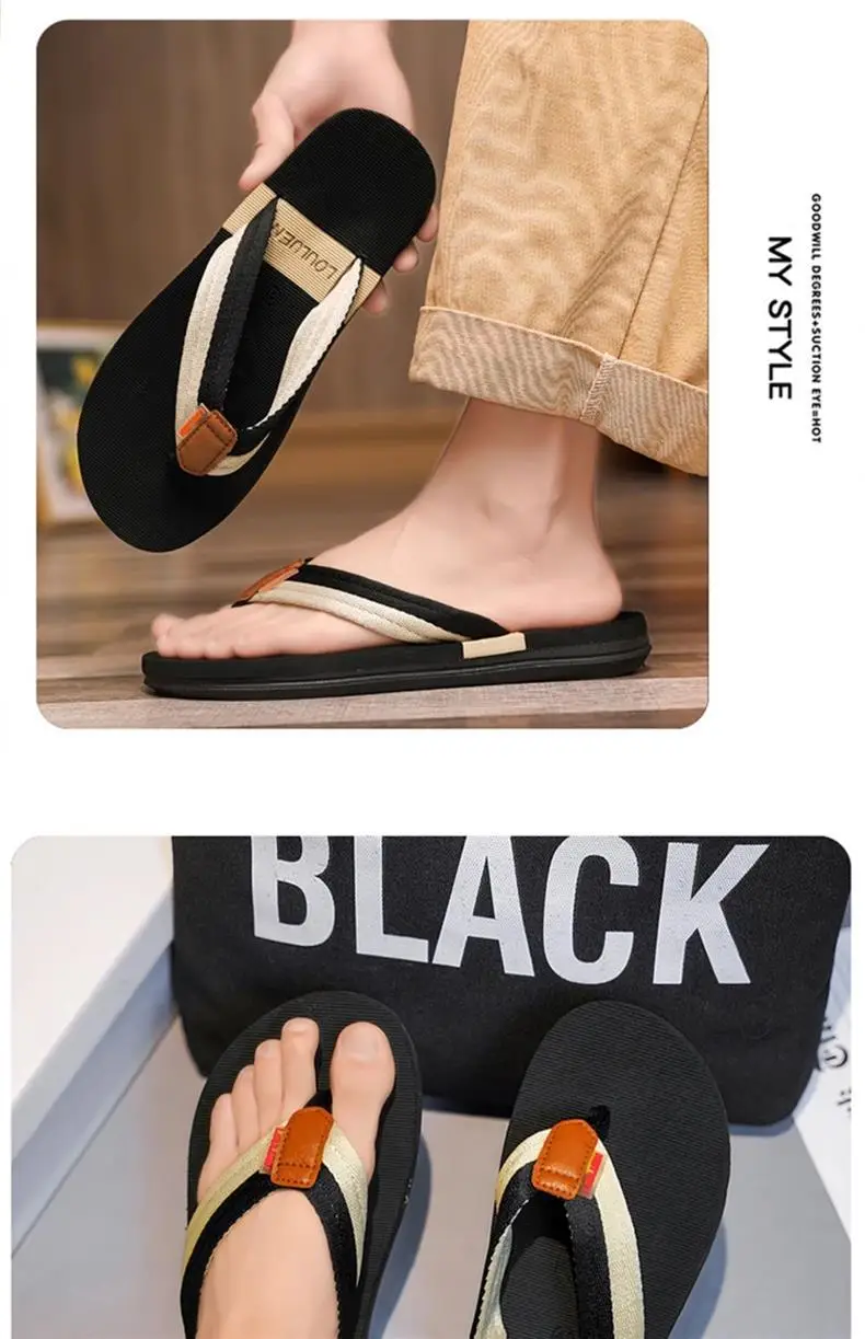 Flip-flops for Men 2024 New Summer Non-slip Soft Bottom Soft Sole Flip-flops Sandals Outdoor Leisure Cantonese Sandals — feature 13