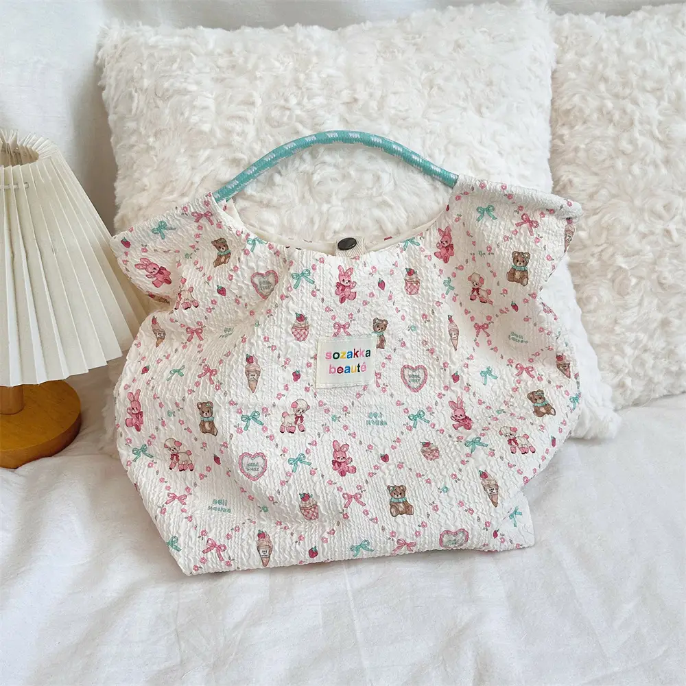 Women's Pink Cartoon Handbag for Work