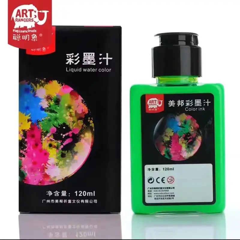 Smart Elephant Color Ink Set Watercolor Chinese Painting for Beginners Finger Painting Washable Ink Paints for Art Painting