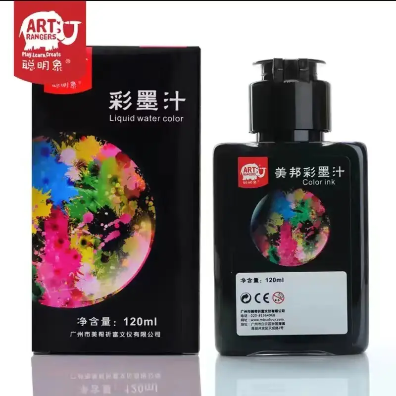 Smart Elephant Color Ink Set Watercolor Chinese Painting for Beginners Finger Painting Washable Ink Paints for Art Painting