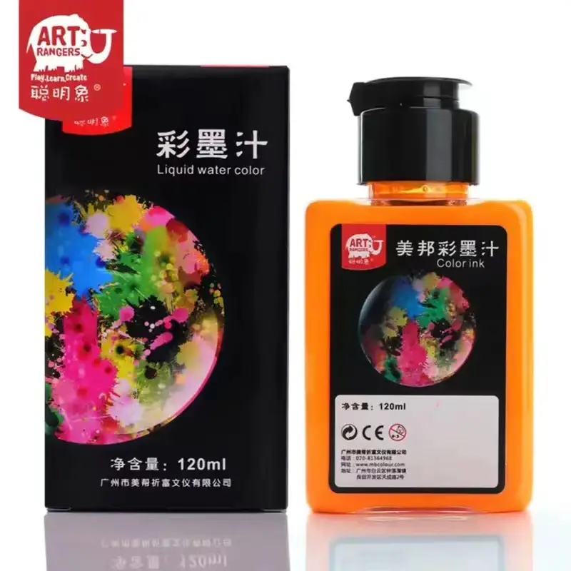 Smart Elephant Color Ink Set Watercolor Chinese Painting for Beginners Finger Painting Washable Ink Paints for Art Painting